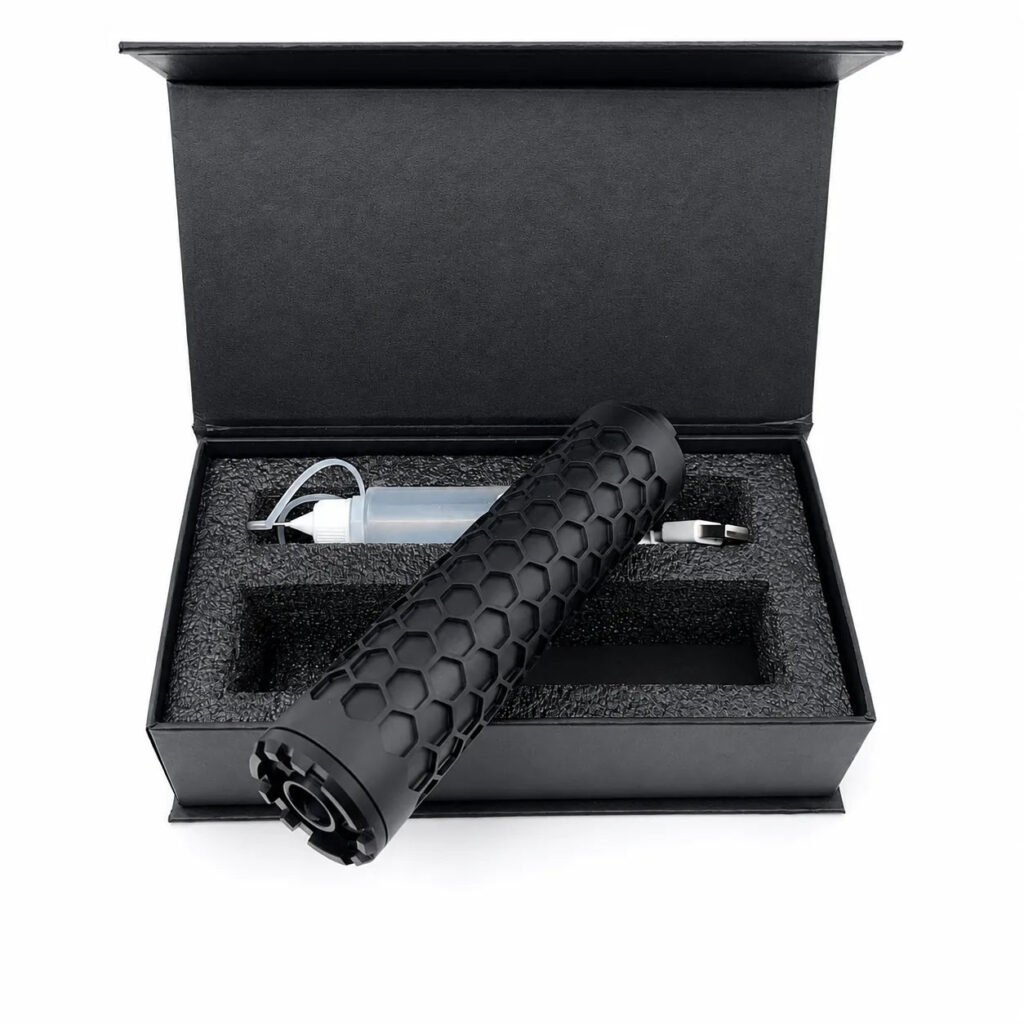 Smoke Wolf 14 mm CCW Muzzle Silencer for Gel Blasters & Airsoft Guns